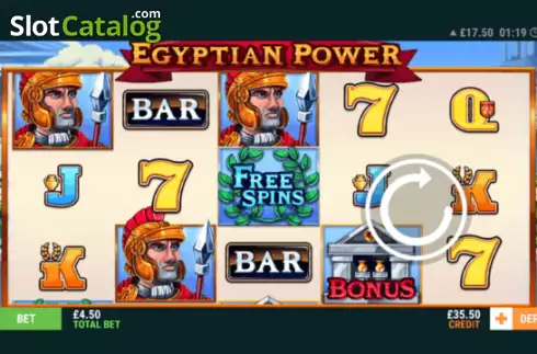 Game screen. Egyptian Power slot