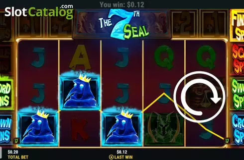 Win screen. The 7th Seal slot