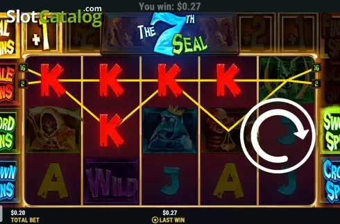 Win screen 2. The 7th Seal slot