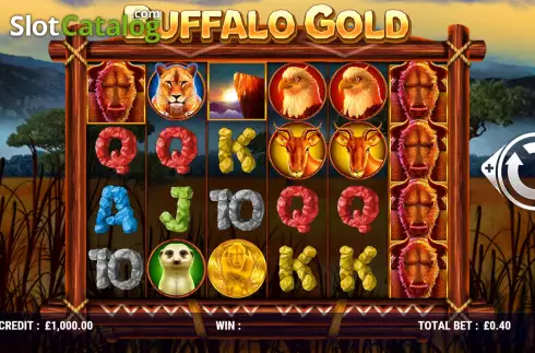 Bildschirm2. Buffalo Gold slot