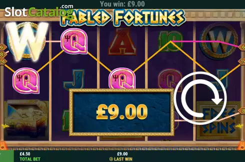 Win screen 2. Fabled Fortunes slot