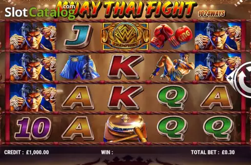 Game screen. Muay Thai Fight slot