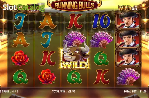 Bildschirm7. Running Bulls slot
