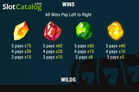 PayTable screen 3. Wild Volcano (Slot Factory) slot