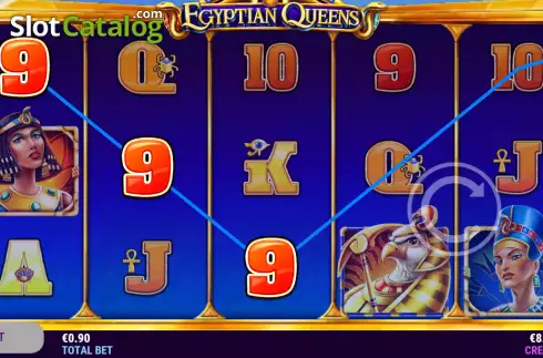 Win screen 2. Egyptian Queens slot