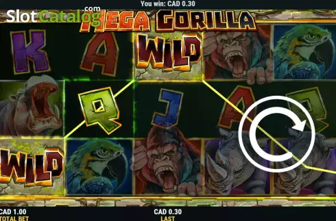 Win screen 2. Mega Gorilla slot