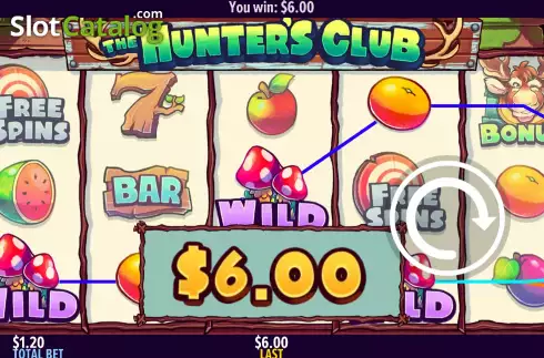 Win screen 2. The Hunter's Club slot