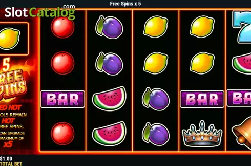 Free Spins screen 2. Red Hot Prizes slot