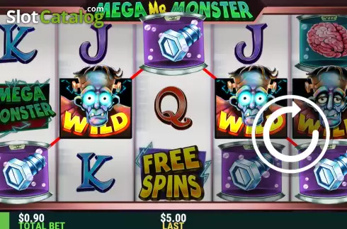 Win Screen. Mega Mr Monster slot