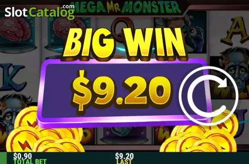 Win Screen 3. Mega Mr Monster slot
