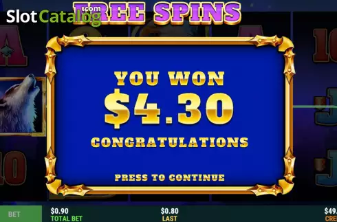 Free Spins Win Screen 6. Howl at the Moon slot