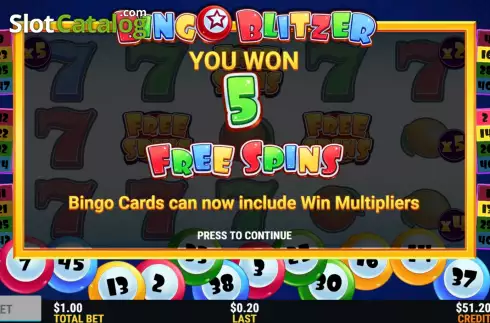 Free Spins Win Screen 2. Bingo Blitzer slot