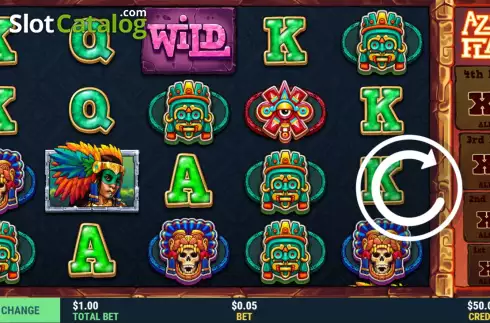 Game Screen. Aztec Flame slot