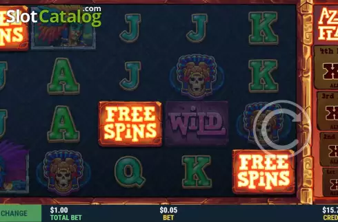 Free Spins Win Screen. Aztec Flame slot