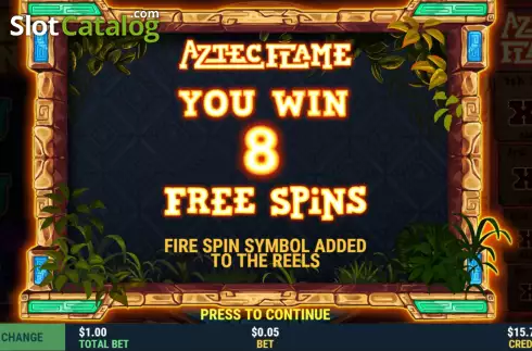 Free Spins Win Screen 3. Aztec Flame slot