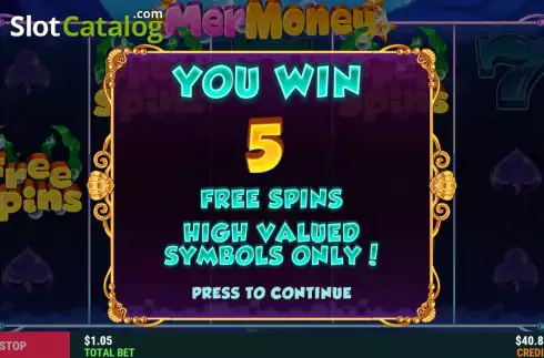 Free Spins Win Screen 2. MerMoney slot