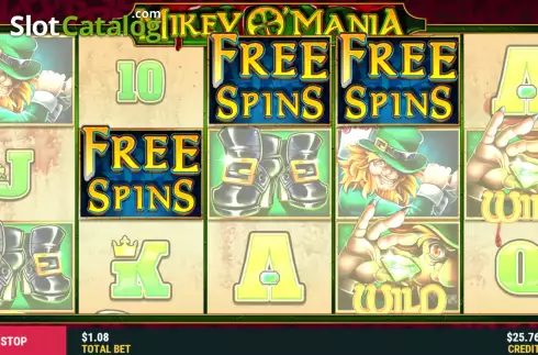 Free Spins Win Screen. Mikey O'Mania slot