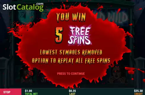 Free Spins Win Screen 2. Amityville slot