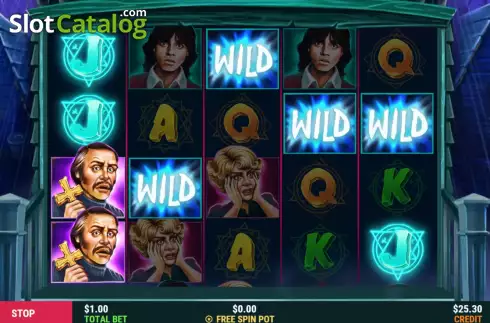 Free Spins Gameplay Screen. Amityville slot