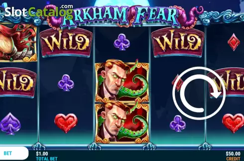 Game Screen. Arkham Fear slot