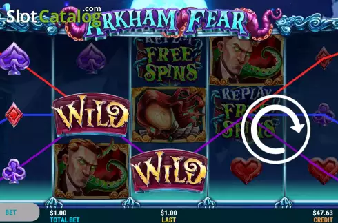 Win Screen. Arkham Fear slot