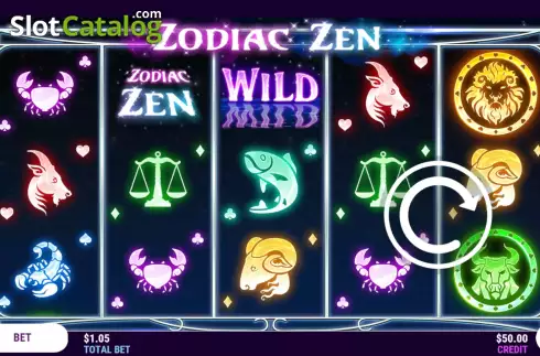 Game Screen. Zodiac Zen slot