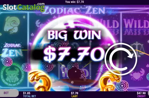 Win Screen 2. Zodiac Zen slot