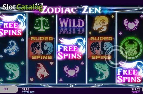 Free Spins Win Screen. Zodiac Zen slot