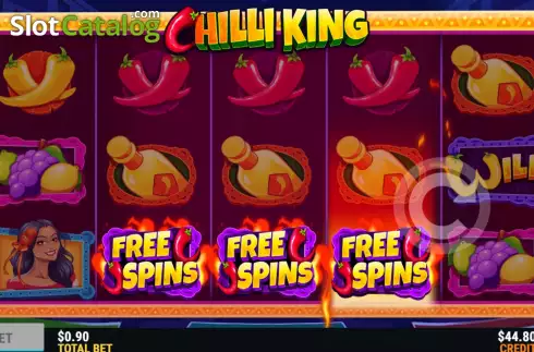 Free Spins Win Screen. Chilli King slot