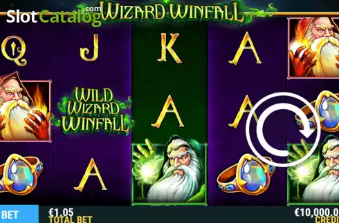 Game Screen. Wizard WinFall slot
