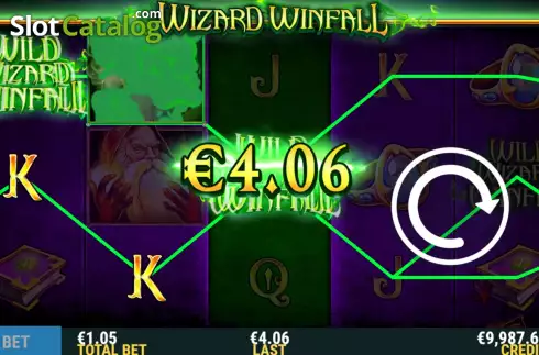 Win Screen. Wizard WinFall slot