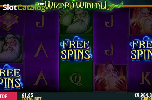 Free Spins Win Screen. Wizard WinFall slot
