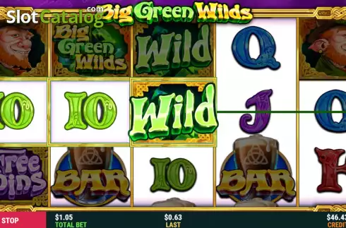 Win Screen. Big Green Wilds slot