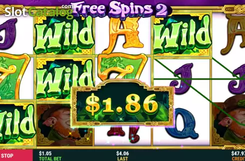 Free Spins Win Screen 4. Big Green Wilds slot