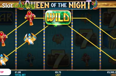 Win Screen. Queen of the Night slot