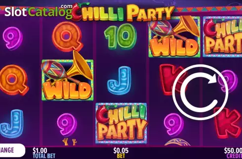 Game Screen. Chilli Party slot