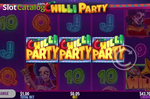 Feature Win Screen. Chilli Party slot