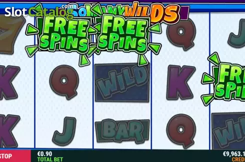 Free Spins Win Screen. So Many Wilds slot