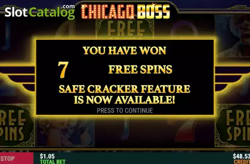 Free Spins Win Screen 2. Chicago Boss slot