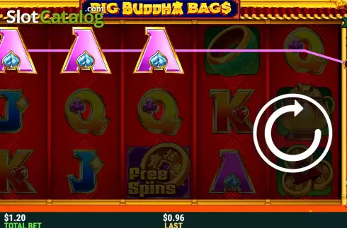 Win screen. Big Buddha Bags slot