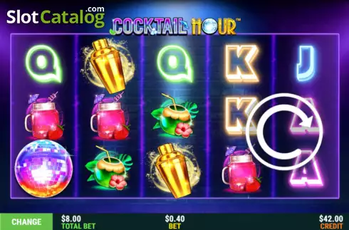 Reels screen. Cocktail Hour slot
