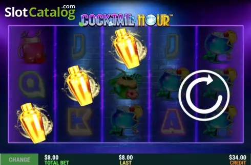 Win screen. Cocktail Hour slot