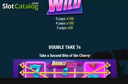 PayTable screen 3. Double Take slot