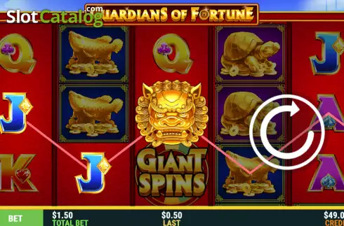 Win screen. Guardians of Fortune slot