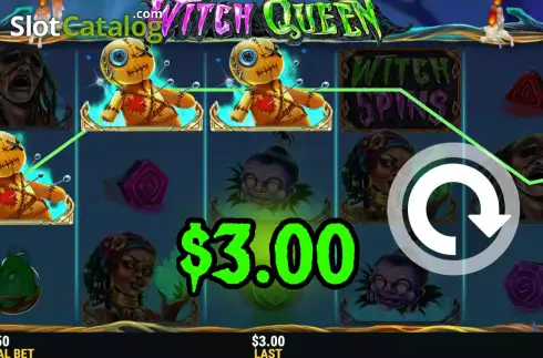Win screen. Witch Queen slot