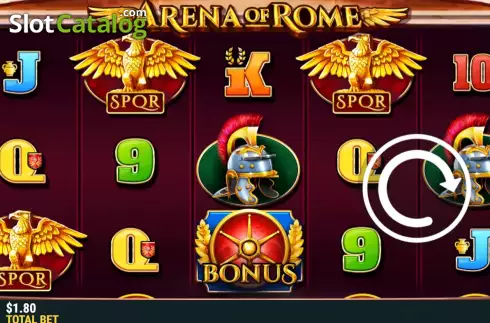 Game screen. Arena of Rome slot