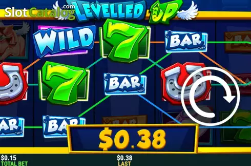 Win screen. Levelled Up slot