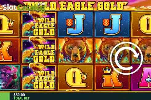 Reels screen. Wild Eagle Gold slot