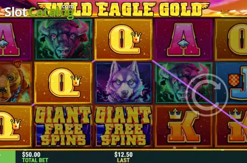 Win screen. Wild Eagle Gold slot