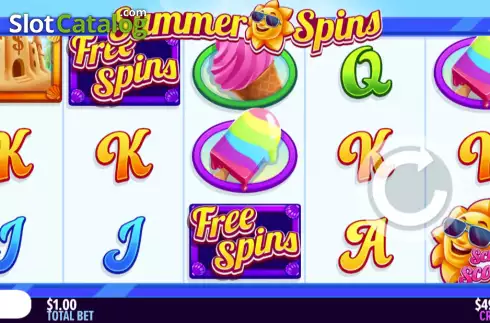 Reels screen. Summer Spins slot